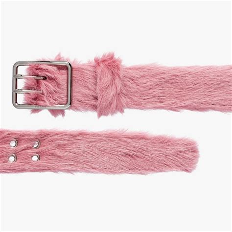 prada fur belt.